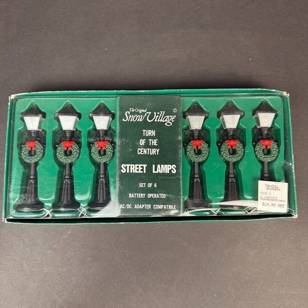 Department 56 Original Snow Village Turn of the Century Street Lamps Set #5505-0